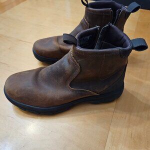 Brown Sketchers Zip Up Boots Mens Size 9.0